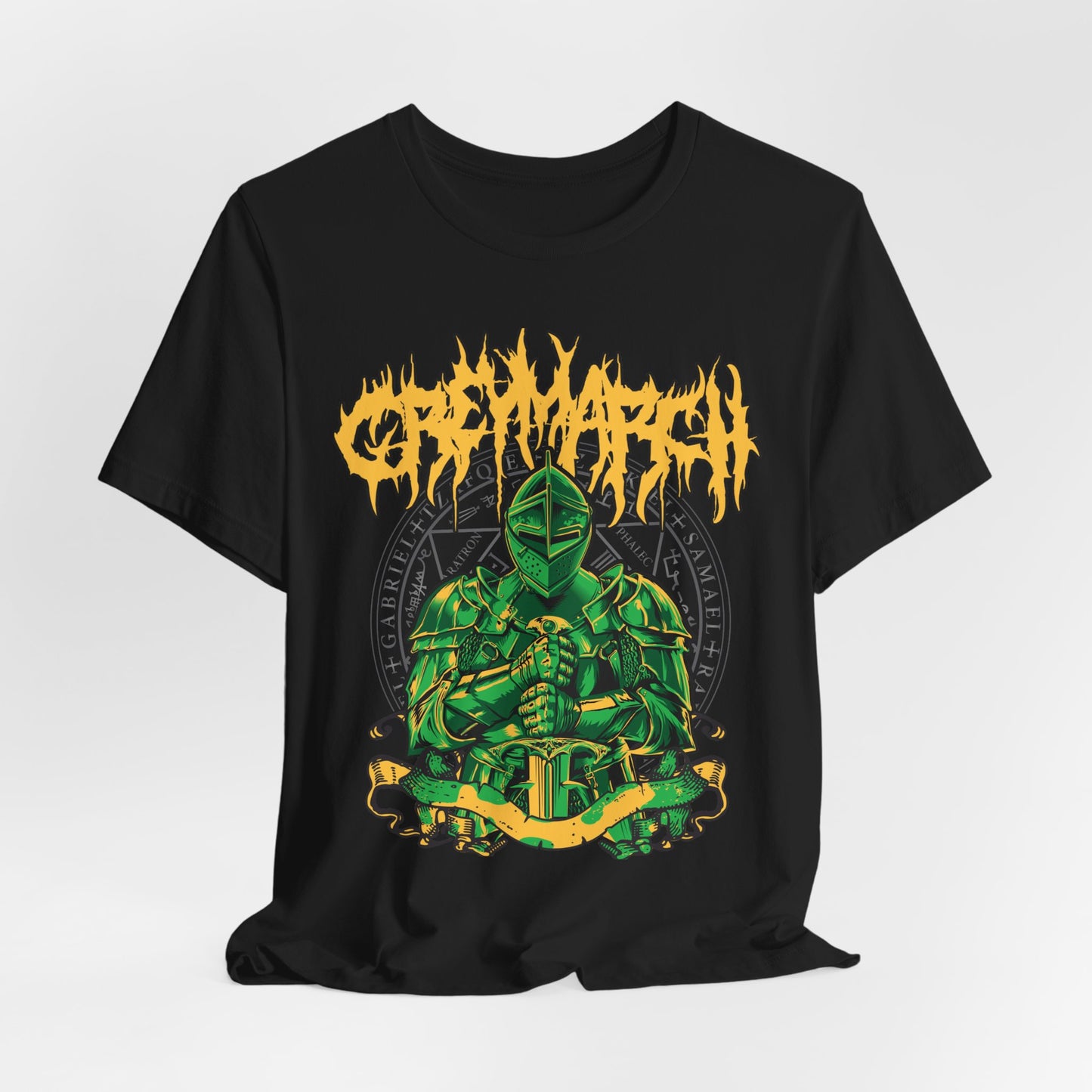 Green Knight Graphic T‑Shirt — Medieval Armor Illustration Tee