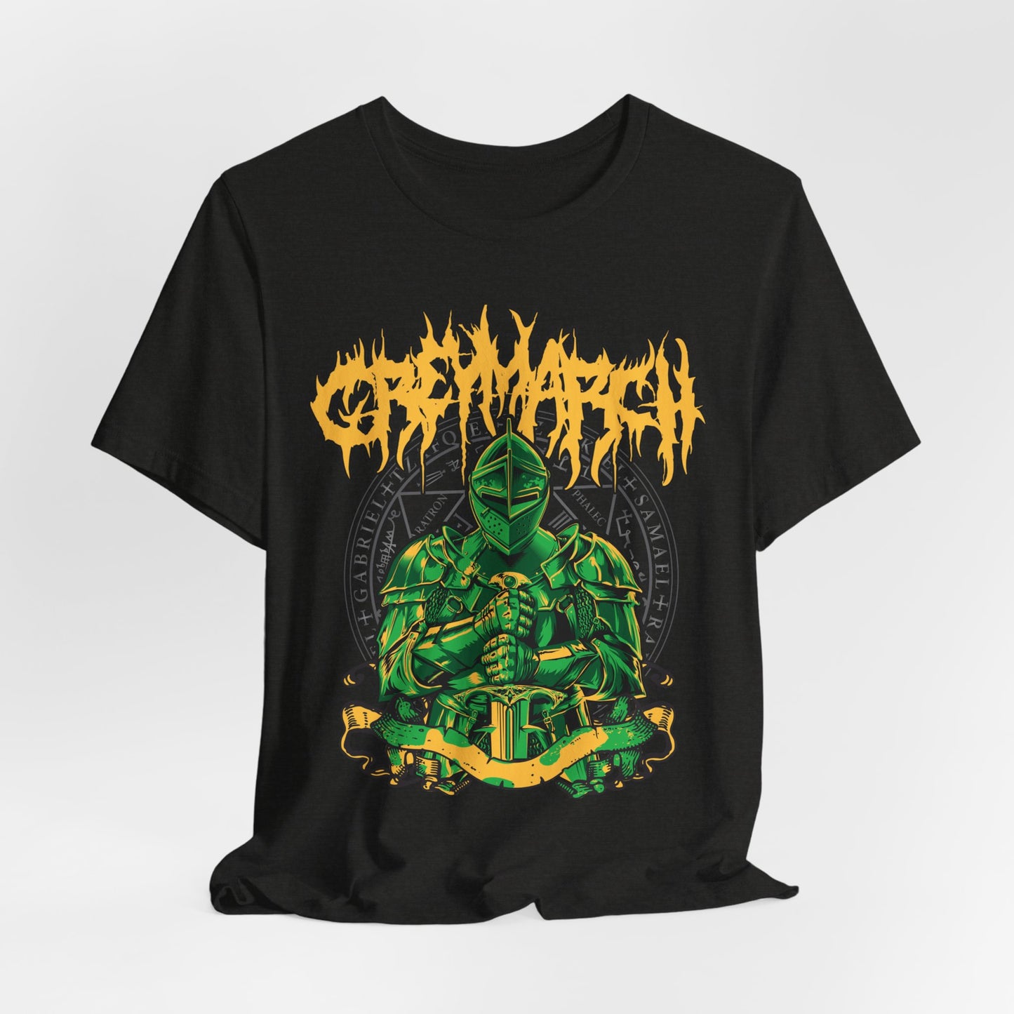 Green Knight Graphic T‑Shirt — Medieval Armor Illustration Tee